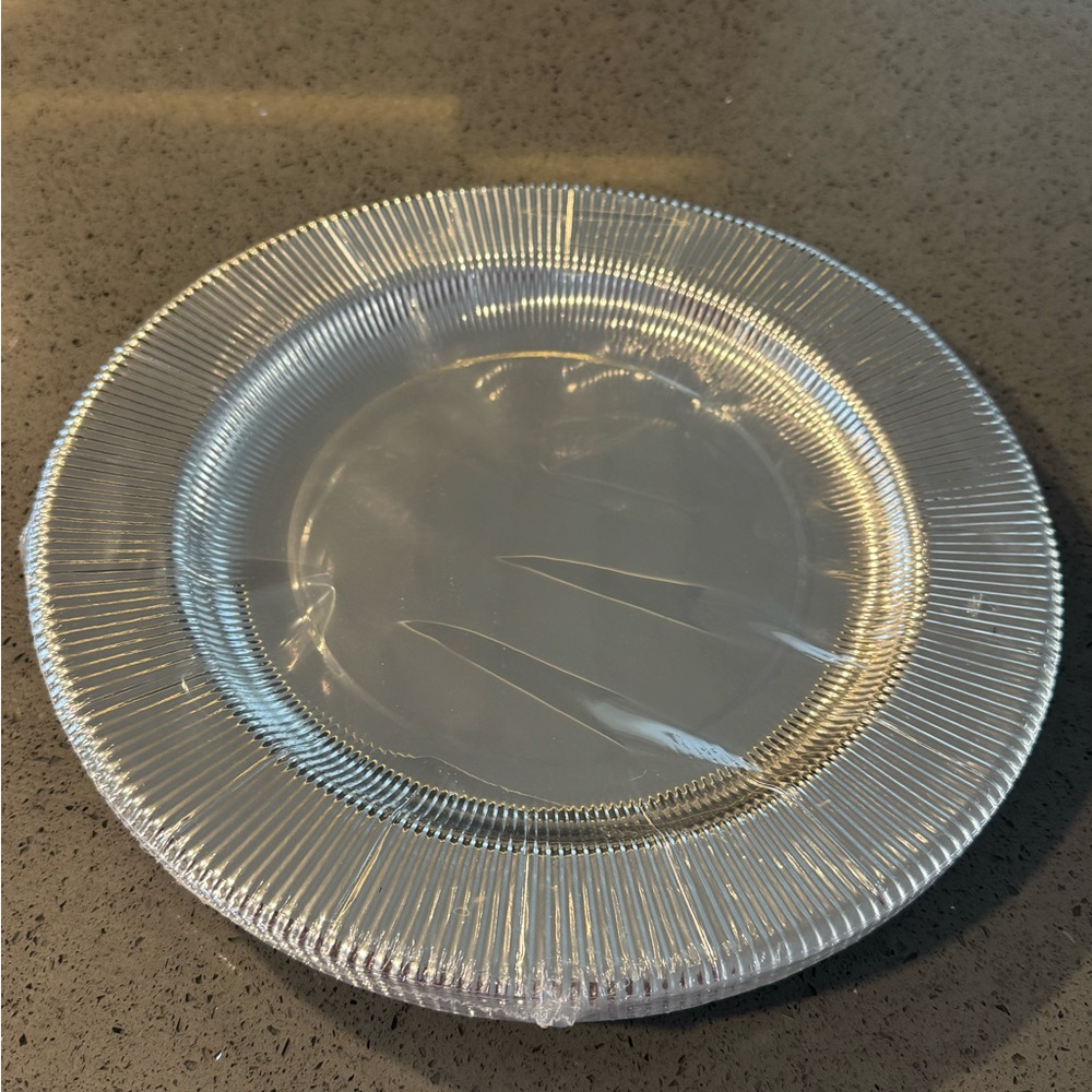 Metallic Silver Disposable Chargers 25 per pack